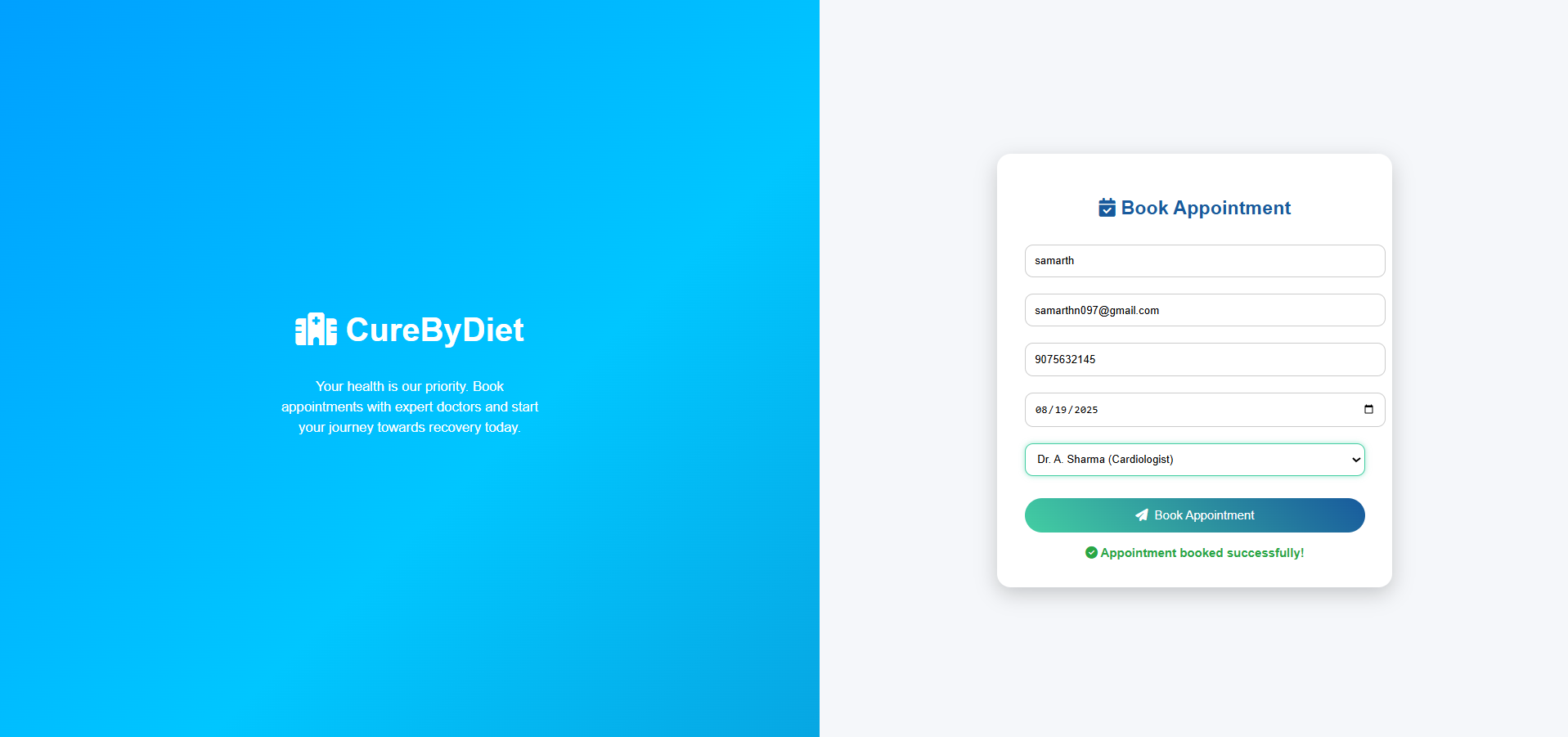 CureByDiet Homepage