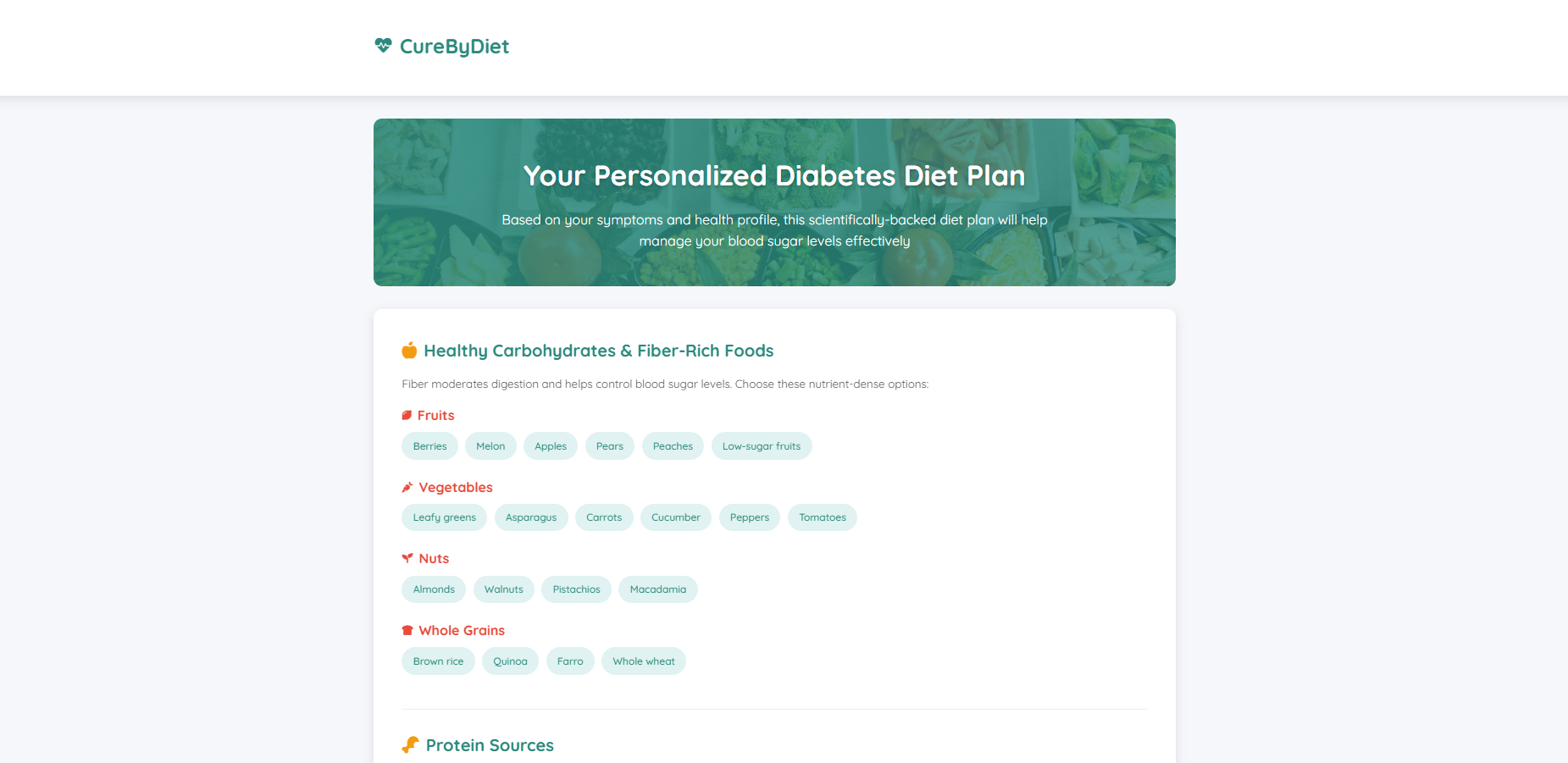 CureByDiet Homepage